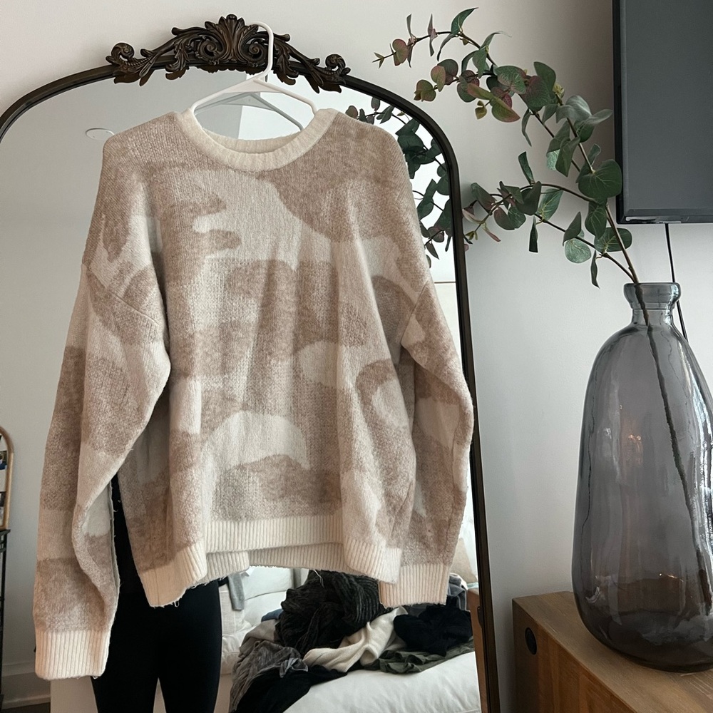 Lucky Brand Camo Sweater, Size L